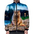 thumbnail image 3 of Nueva chaqueta de gato Animel 3D para hombre y mujer, estilo Harajuku Hip Hop, sudaderas con capucha de nuevo estilo, sudadera informal con cuello alto y cremallera, ropa para hombre, 3 of 5