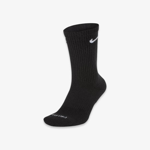 Nike Dri-FIT Everyday Plus Cushioned High Training Crew Socks (1 Single Pair of Socks) Black