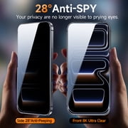 Magic John 2 Pack Privacy Screen Protector for iPhone 12/12 Pro 6.1in Tempered Glass Ease of Use