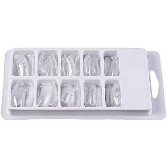100 Dual Nail Forms Almond Quick Building Nail Mold For Polygel