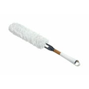 full circle dust whisperer washable microfiber duster with replaceable head, white