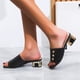thumbnail image 4 of Zapatos de mujer de tacón medio, sandalias de mujer de tacón grueso a la moda y versátiles, ropa exterior, sandalias y zapatillas de boca de pez Wmkox8yii  hj789, 4 of 5