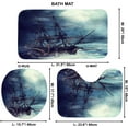 thumbnail image 5 of Pirate Bathroom Sets with Shower Curtain set and Rugs and Accessories for Men Restroom Decoration Pirate Ship and Ocean Animals in The Sea Shower Curtains and Toilet Seat Cover Floor Rugs, 5 of 8