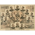 thumbnail image 2 of Vintage Sports 32x25 Gold Ornate Wood Framed with Double Matting Museum Art Print Titled - Representatives of professional baseball in America, 2 of 4