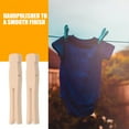 thumbnail image 2 of 50 Pcs Wooden Clothespins Large Clothes Pegs Baby 6.50X1.00X0.50CM Beige, 2 of 6