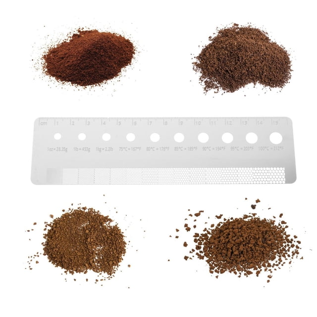 Tarjeta de referencia de regla de medición de café molido BLESIY Estilo B