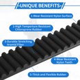 thumbnail image 5 of Unique Bargains Drive Belt Compatible for Yamaha XP530 T-MAX 530 2012-2016, Wear-Resistant Rubber Fiber Black Powersports V-Belt, 5 of 7