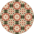 thumbnail image 1 of Ahgly Company Machine Washable Indoor Round Transitional Mahogany Brown Area Rugs, 4' Round, 1 of 7