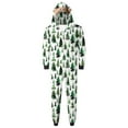 thumbnail image 5 of Odeerbi Christmas Onesie Pajamas for Family Holiday Sleep Jumpsuit Long Sleeve Family Christmas Pajamas Matching Sets Dad Fashion Lattice Print Plush Jumpsuit Sleepwear PJs Set Green, 5 of 6