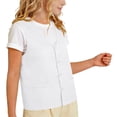 thumbnail image 2 of UVEASISHA Unisex Kids Volunteer Vest Lightweight Button Up Waistcoat Boys Girls V Neck Sleeveless Basic Vest Solid Color Casual Vest for School Activities White 5-6 Years, 2 of 10