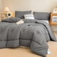 thumbnail image 4 of Ireezec Soft Washed Microfiber Duvet Inrt All asons Comforter Lightweight Bedding Queen Size Breathable Quilt for Adults Hotel Home Bedroom Enhanced Warmth Cooling Summer Spring Fall, 4 of 6