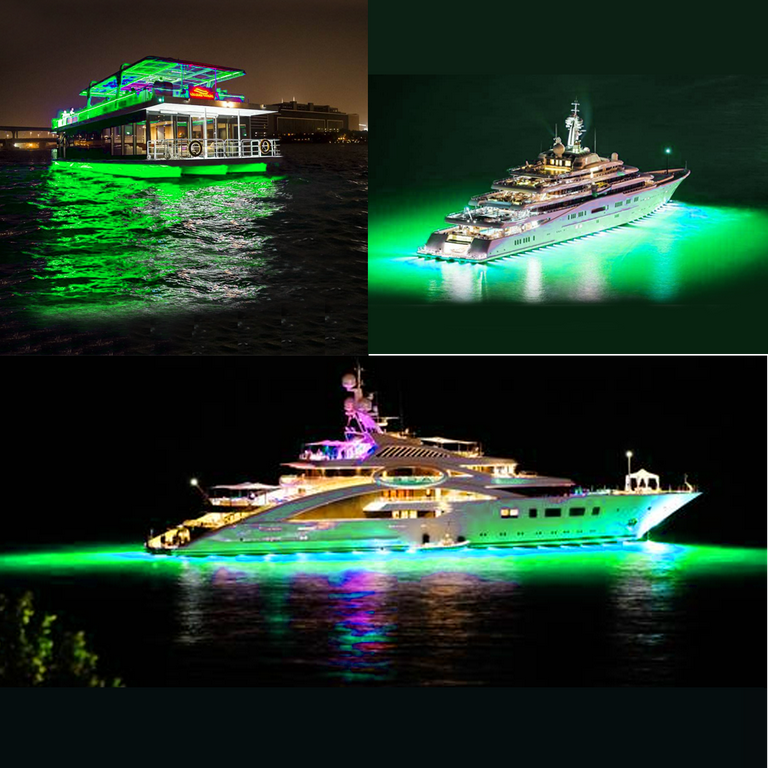 IHNZCB Night Fishing Underwater Fishing Light 15000 LUMENS Green LED Boat  Bright Strip US Y03