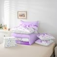 thumbnail image 6 of jejeloiu Kawaii Ribbon Bow 7-Piece Twin Bedding Sets,Purple Cartoon Bowknot Bedding Comforter Set For Girl Kids Reversible, 6 of 8