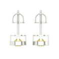 thumbnail image 4 of 1 ct Screw-Back Stud Earrings for Women | 5.0mm Round Cut Simulated Yellow Diamond | 18K White Gold, 4 of 5
