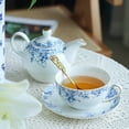 thumbnail image 5 of Qeeadeea Tea For One Teapot And Cup Set, Bone China Tea Set, Tea Pot Gift Sets For Women, Tea Pot And Cups Set-blue and white porcelain-pot 350ml,cup 250ml, 5 of 7