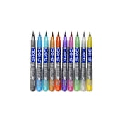 DOMS Metallist Series Metallic Brush Pen (10 Assorted Shades)