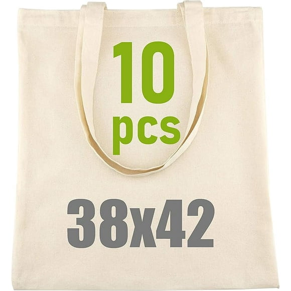 Canvas bag 38x45cm - Jute bag large - Fabric bag unprinted
