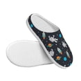 thumbnail image 3 of Xecao Space Print Cotton Slippers Fuzzy Warm Cozy Slippers Non Slip House Slippers For Indoor Outdoor Cotton Slippers House Slippers-37/38, 3 of 7