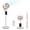 White, variant on ELLEGNT Bedroom Pedestal Fan, Quiet Standing Air Circulator for Home Office with 70° Oscillation, 90° Tilt, 3 Adjustable Heights, 8 Speeds, 12H Timer & Remote Control, Compact Tabletop Fan, Black