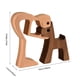 thumbnail image 4 of Adorno de madera de familia de perros: tallado a mano, duradero y decorativo, para el hogar y la oficina, 4 of 5