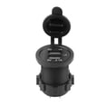 thumbnail image 1 of 3.1A ABS Dual USB Modification Charger Black for Car Motorcycle Boat Blue Light, 1 of 12