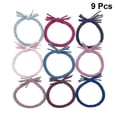 thumbnail image 2 of 9pcs Weave Knot Simple Stretch Hair Ties Elastic Hair Ring Ponytail Holders Hair Accessories for Women Girls (Random Color), 2 of 3