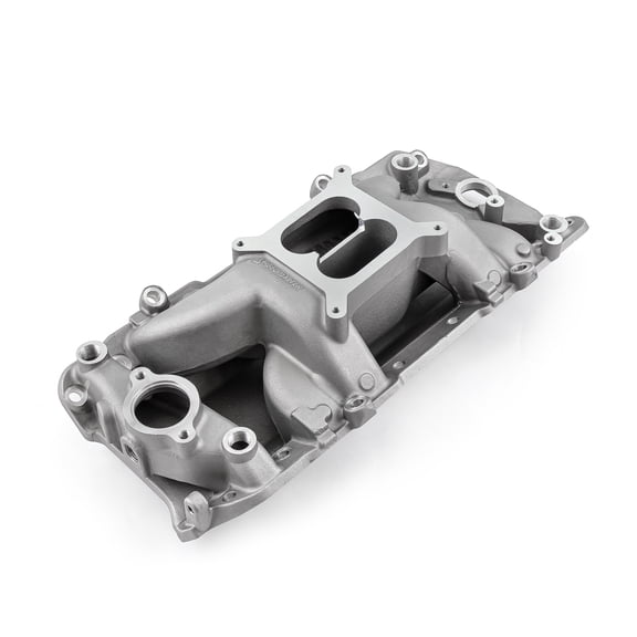 Speedmaster 1-147-019 Compatible with Chevy BBC 454 Oval Port MidRise Air Aluminum Intake Manifold [Satin]
