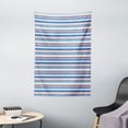 thumbnail image 1 of Boho Tapestry, Colorful Grunge and Horizontal Zigzags Pattern, Wall Hanging for Bedroom Living Room Dorm Decor, 40W X 60L Inches, Blush Champagne Violet Blue and Deep Sky Blue, by Ambesonne, 1 of 2