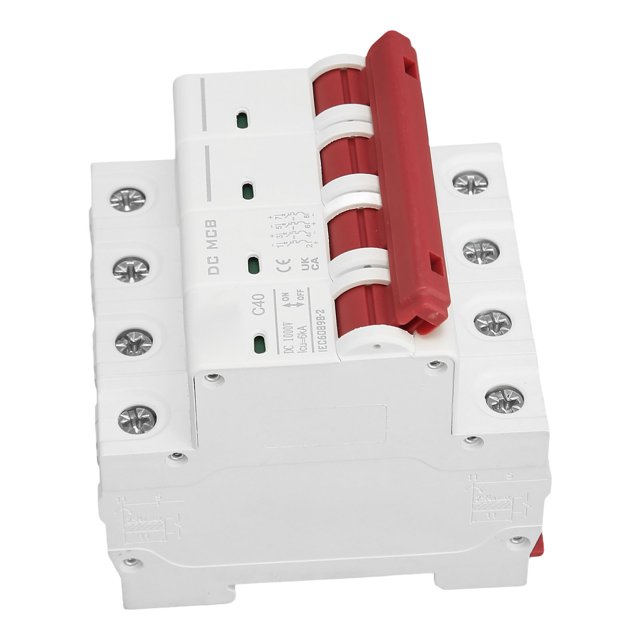 4P DC Circuit Breaker, DZ47s 63Z 6000A Breaking Capacity DC 1000V Miniature Circuit Breaker Fast Decoupling Arc Extinguishing 40A For Solar Photovoltaic System