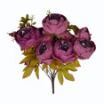 thumbnail image 1 of Ramo de flores de peonía artificial Oficina en casa Decoración floral falsa Boda Ramo de flores de seda, Morado seitruly HA7181-02B, 1 of 6