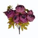 thumbnail image 1 of Ramo de flores de peonía artificial Oficina en casa Decoración floral falsa Boda Ramo de flores de seda, Morado Eigraketly HA7181-02B, 1 of 6
