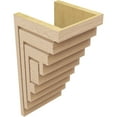 thumbnail image 5 of 9"W x 9"D x 18"H Wide Landon Rough Cedar Woodgrain TimberThane Corbel, Primed Tan, 5 of 6