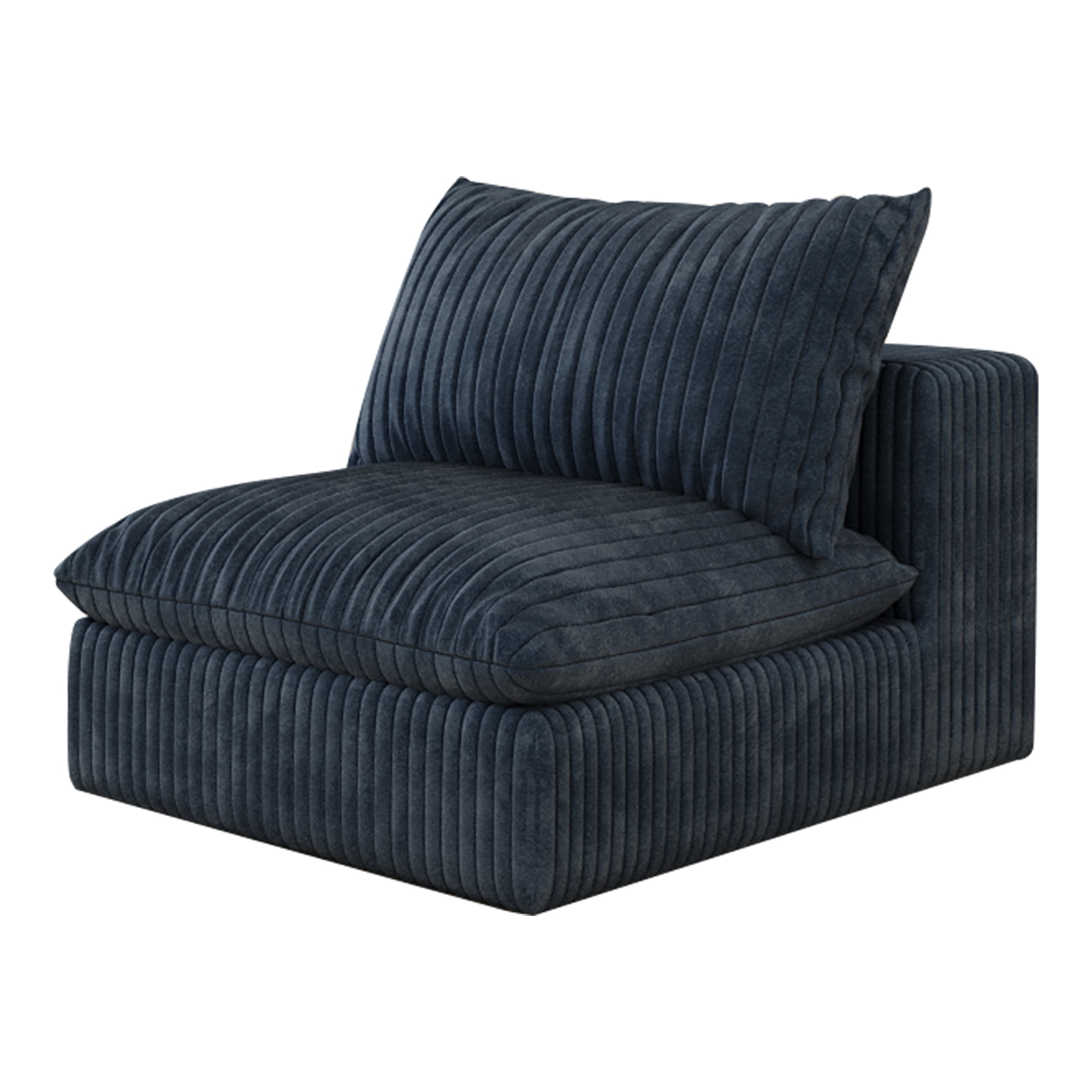 Corduroy Deep Seat Sofa Couch with Removable Cushions, No Assembly Needed, Ideal for Living Room, Bedroom, Apartment, Conference Room