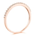 thumbnail image 3 of Wellingsale Ladies Solid 14k Rose Gold Polished CZ Cubic Zirconia Wedding Band - Size 4, 3 of 6