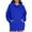 Blue, variant on Ladies' Casual Fashionable Solid Color Long Sleeve Hooded Warm Shirt Loose Comfortable Hoodie Sweatshirt for Everyday Wear