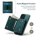 thumbnail image 5 of Detachable Wallet Case for iPhone 13 Pro Max 6.7" 2021, Allytech PU Leather Anti-Scratch Shockproof 2 in 1 Stand Magnetic Snap Business Style Purse Case with 7 Card Slots for iPhone 13 Pro Max, Green, 5 of 6