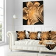 thumbnail image 3 of Designart Light Orange Symmetrical Fractal Flower - Floral Throw Pillow - 16x16, 3 of 5