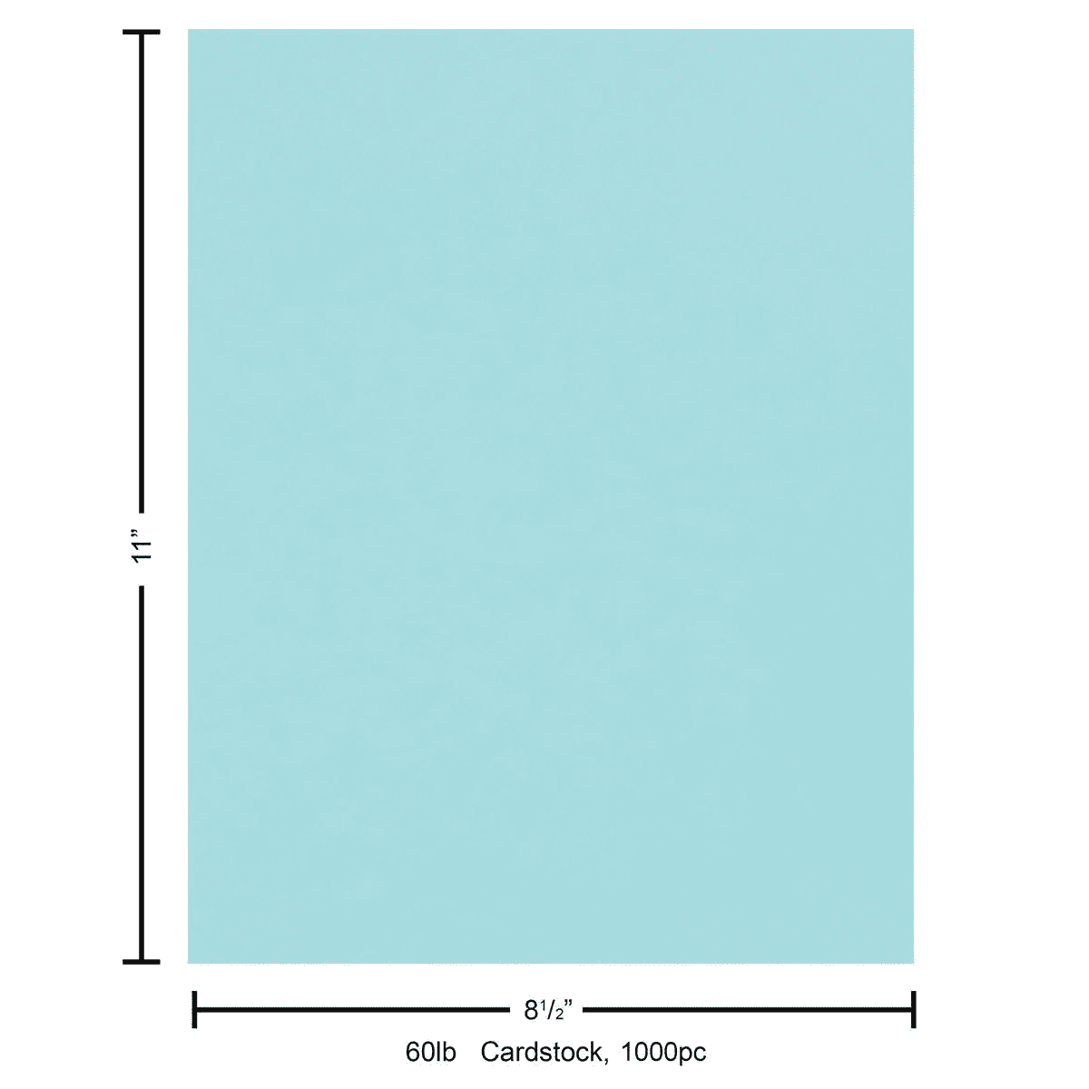 PA Paper Accents Smooth Cardstock 8.5" x 11" Baby Blue, 60lb colored cardstock paper for card making, scrapbooking, printing, quilling and crafts, 1000 piece box