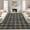 Black Brown, variant on Washable Area Rug 8x10ft Plaid Farmhouse Indoor Carpet, Non-Slip Backing, Ultra Soft Low Pile for Living Room & Bedroom