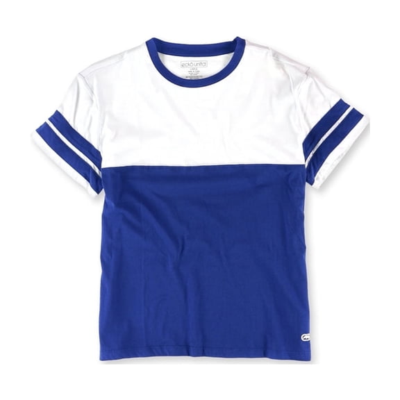 Ecko Unltd. Womens Colorblock Stripe Sleeve Basic T-Shirt, Blue, Medium