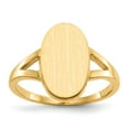 thumbnail image 1 of 14K Yellow Gold Ring Band Signet 14.5x8.5mm Closed Back, 1 of 5
