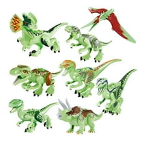 BESTSKY 8Pcs Toddler Blocks,No Tools Building Blocks,Realistic Dinosaurs Toy Building Sets