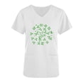 thumbnail image 5 of lcziwo St Patricks Day Scrubs for Women Novelty Saint Patricks Day Nurse Shirt Casual Short Sleeve V Neck Nursing Tops White XL Fall Savings, 5 of 7