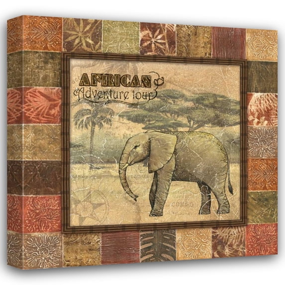 Charlene Audrey 36x36 Gallery Wrapped Canvas Wall Art Titled - Safari II
