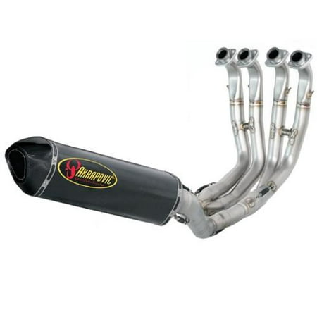 Akrapovic Racing Line Exhaust System with Hexagonal Muffler 4/2/1 Stainless/Carbon/Carbon Fits 11-12 Yamaha FZ8