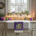 thumbnail image 2 of Mardi Gras Kitchen Towels Set of 2,Purple Mask Fleur de lis Bes Dish Hand Towels Holiday Carnival New Orleans Seasonal Decorations, 2 of 6