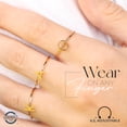 thumbnail image 5 of Sorority Shop Alpha Delta Pi Stacking Ring Set - Adjustable Rings with 18k Gold Plating, 5 of 7