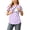 Purple, variant on Nursing Shirts for Breastfeeding Maternity T Shirts Short Sleeve Double Layer Pregnancy Tops Round Neck Polka Dot Print Postpartum Loose Tee Black L