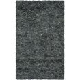 thumbnail image 1 of Safavieh Leather Shag Leather Small Rectangle Rug LSG511N-4 in Grey, 1 of 1