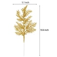 thumbnail image 2 of Gustave 10 Pcs Artificial Christmas Glitter Pine Leaves Picks Needles Simulated Tree Stems Branches for Xmas Tree Garland Wreath Wedding Holiday Decorations "Gold", 2 of 8